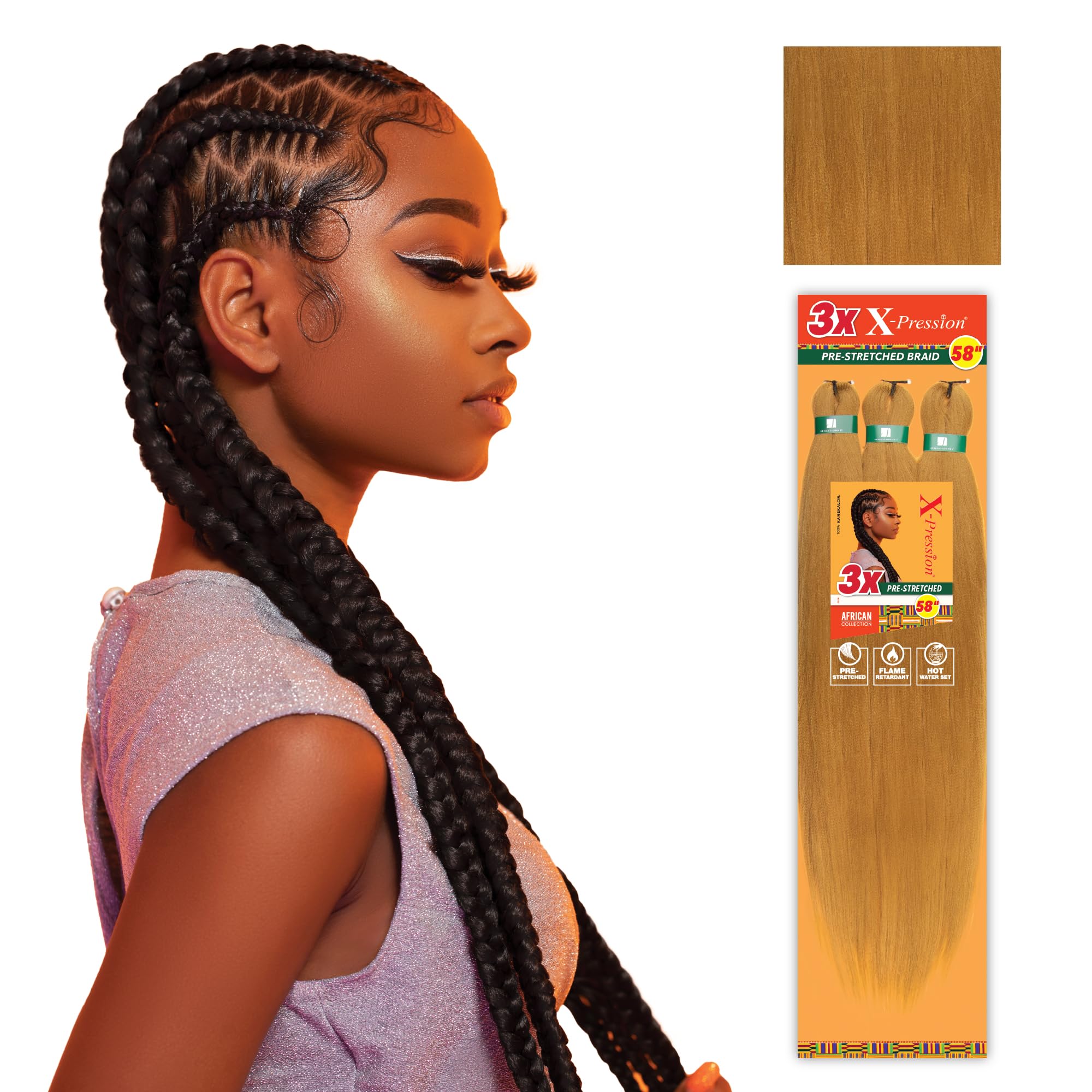 Amazon.com : Sensationnel X-pression prestretched braiding hair